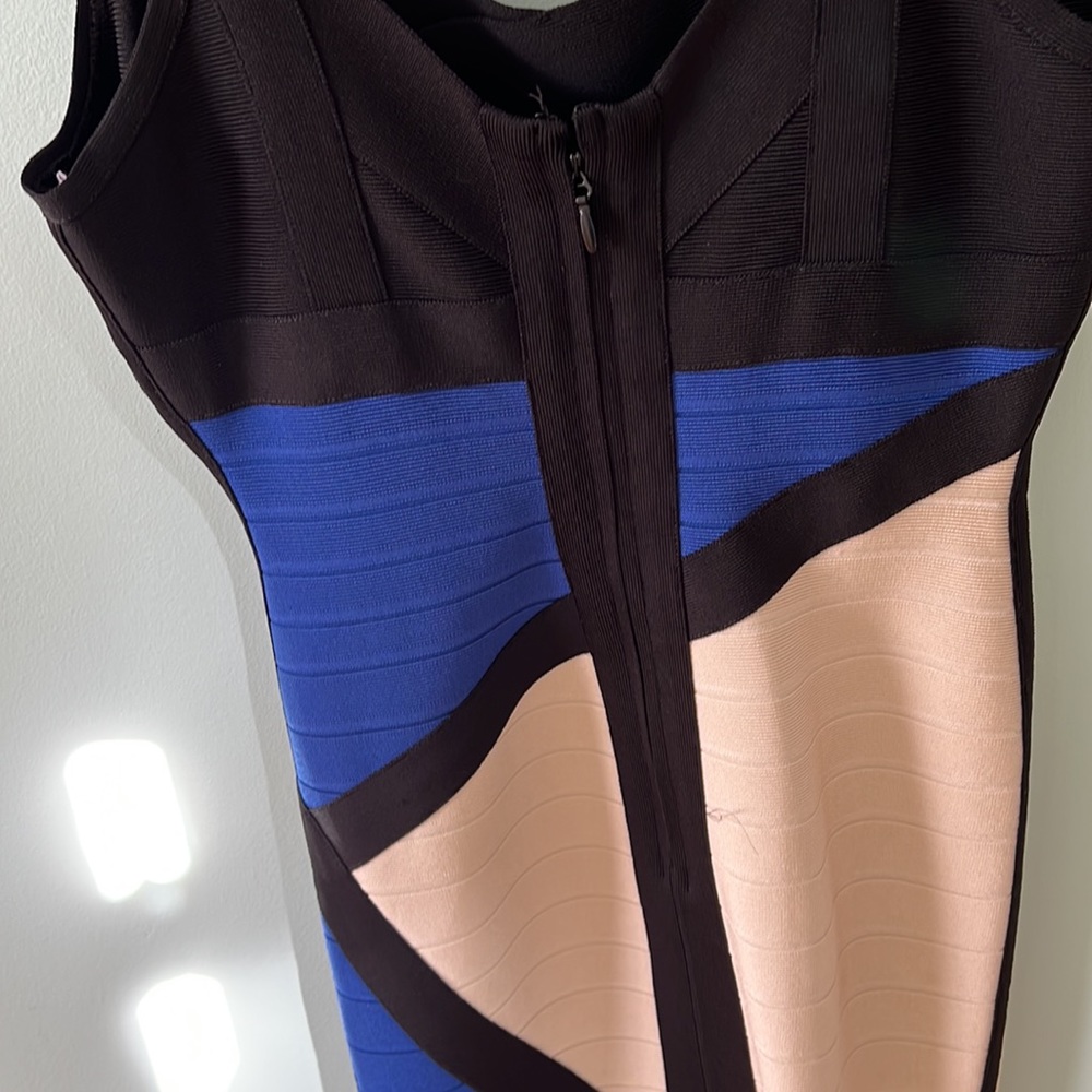 Authentic Herve Leger color block dress - Picture 3 of 4